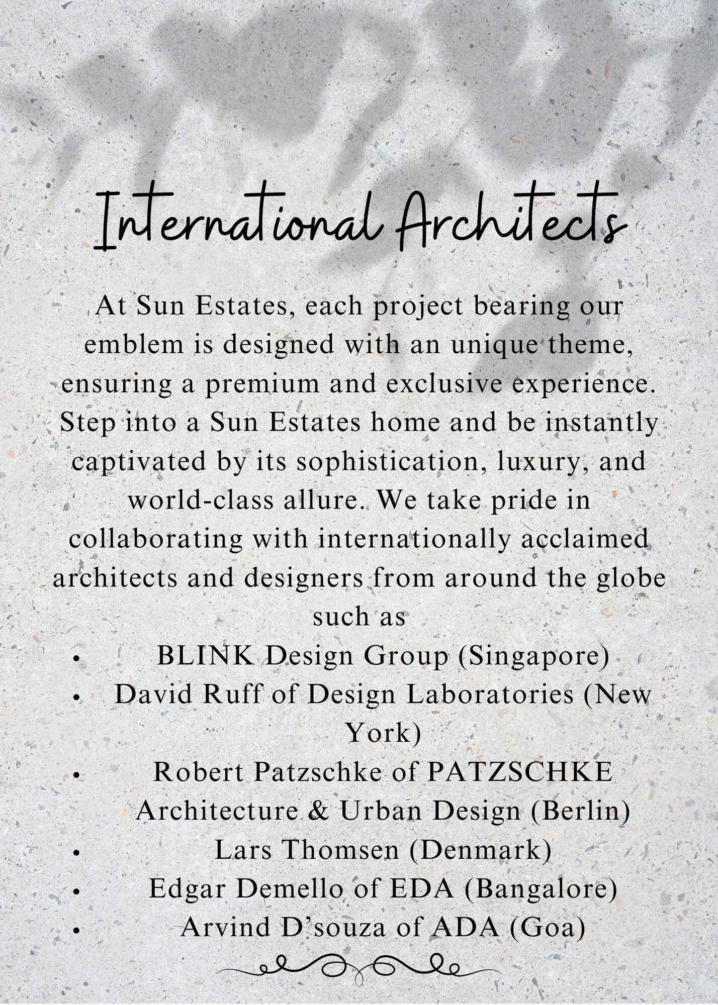 International Architects - Sun Estate